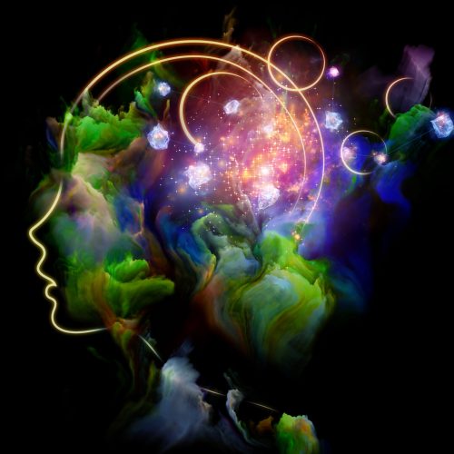 Dreams Visible. Inner Nature series. Background design of child's mind illustration fused with fractal paint on the subject of art, creativity, poetry and spiritual life